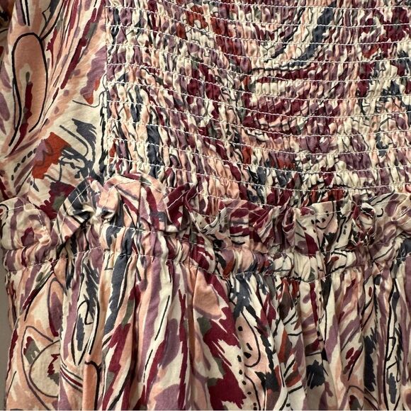 𝅺House of Harlow 1960 Teresa Purple Paisley Puff Sleeve Maxi Dress size medium - Picture 12 of 14